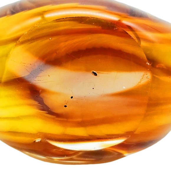 Murano? Art Glass Snail Handblown Amber Swirls - Picture 10 of 10
